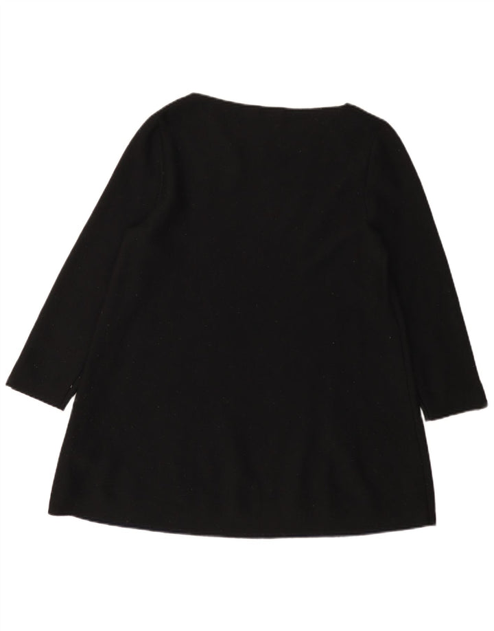 Cos Damen-Tunika-Oberteil mit 3/4-Ärmeln, UK-Größe 14, mittelschwarze Wolle