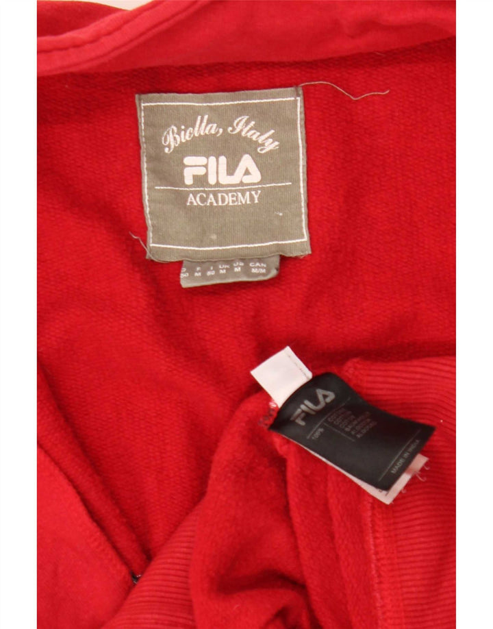 Fila Herren-Trainingsanzugoberteil mit Grafik, mittelrote Baumwolle