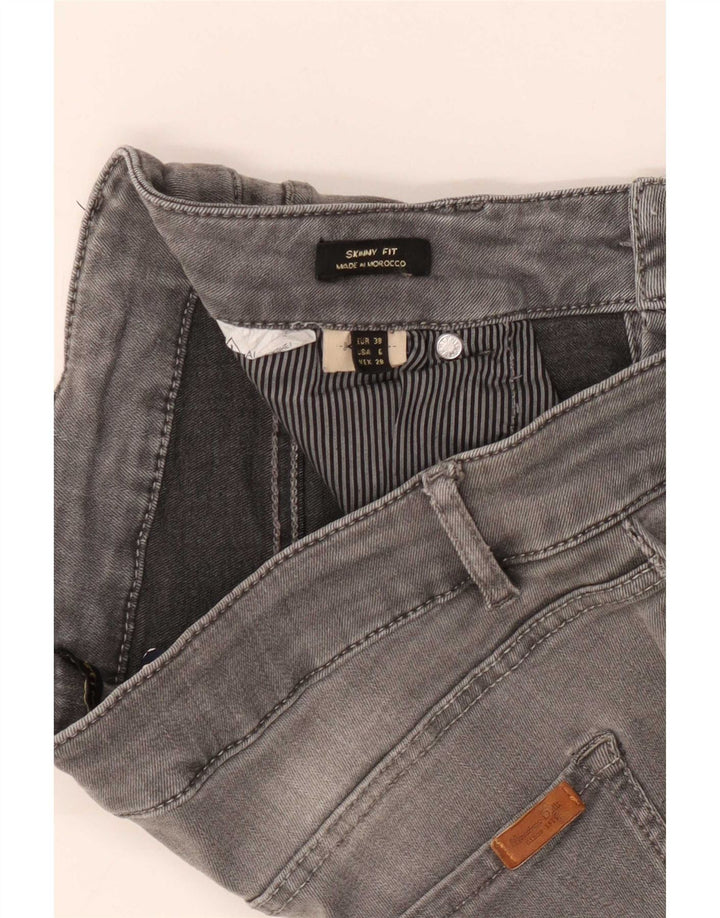Massimo Dutti Damen Skinny Jeans EU 38 Medium W28 L29 Grau