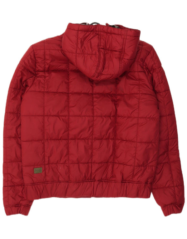 G-Star Herren-Jacke mit Kapuze, gepolstert, UK 40, Größe L, Rot, Polyester