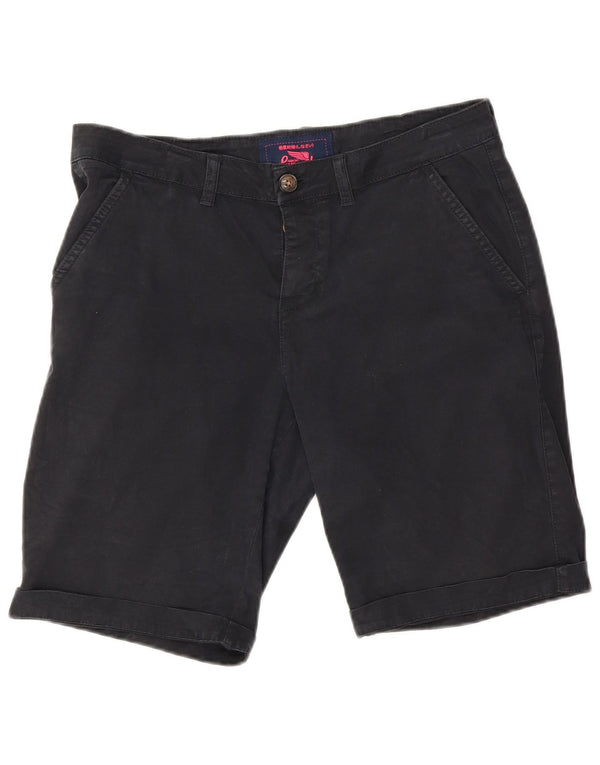 Superdry Damen Chinoshorts Medium W30 Marineblaue Baumwolle