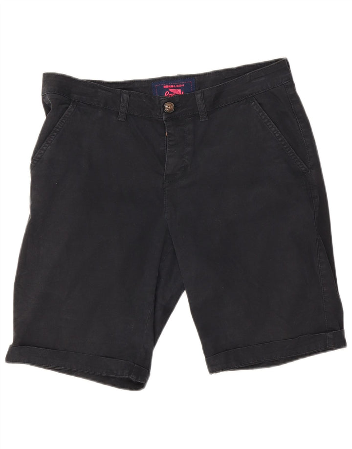 Superdry Damen Chinoshorts Medium W30 Marineblaue Baumwolle