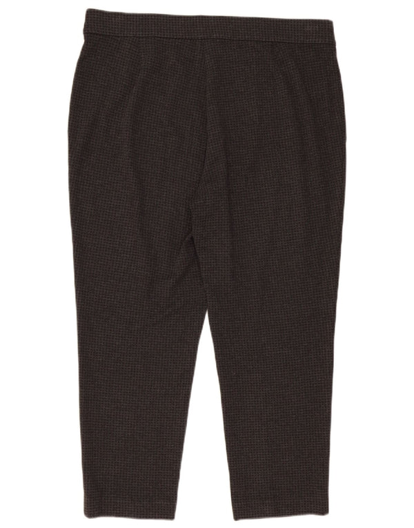 Marks & Spencer Damen-Hose, kurz geschnitten, UK 18, XL, W36, L25, grauer Hahnentrittmuster