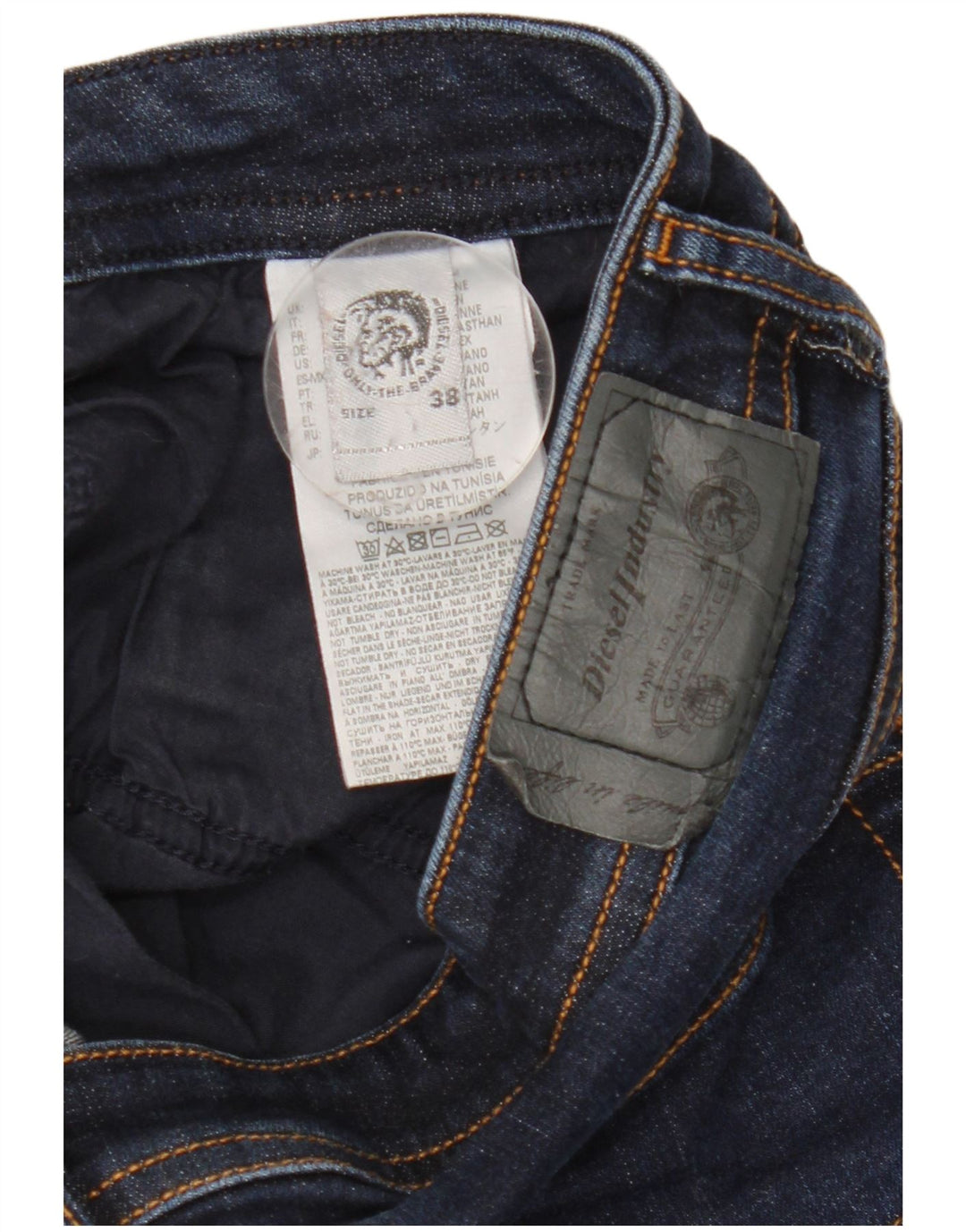 Diesel Herren Slim Jeans W38 L31 Marineblaue Baumwolle