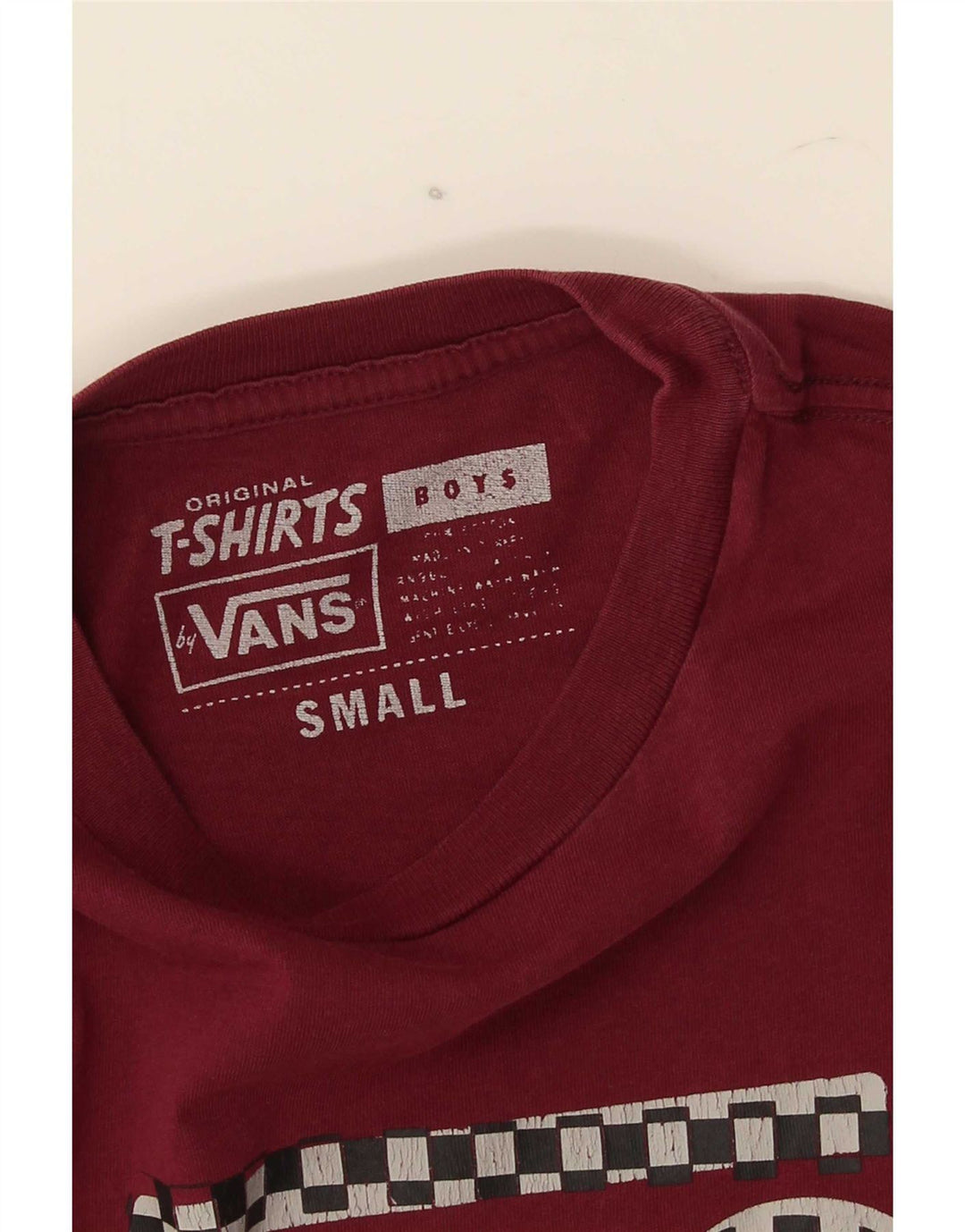 Vans Grafik-T-Shirt für Jungen, 8–9 Jahre, Größe S, Burgunderrot