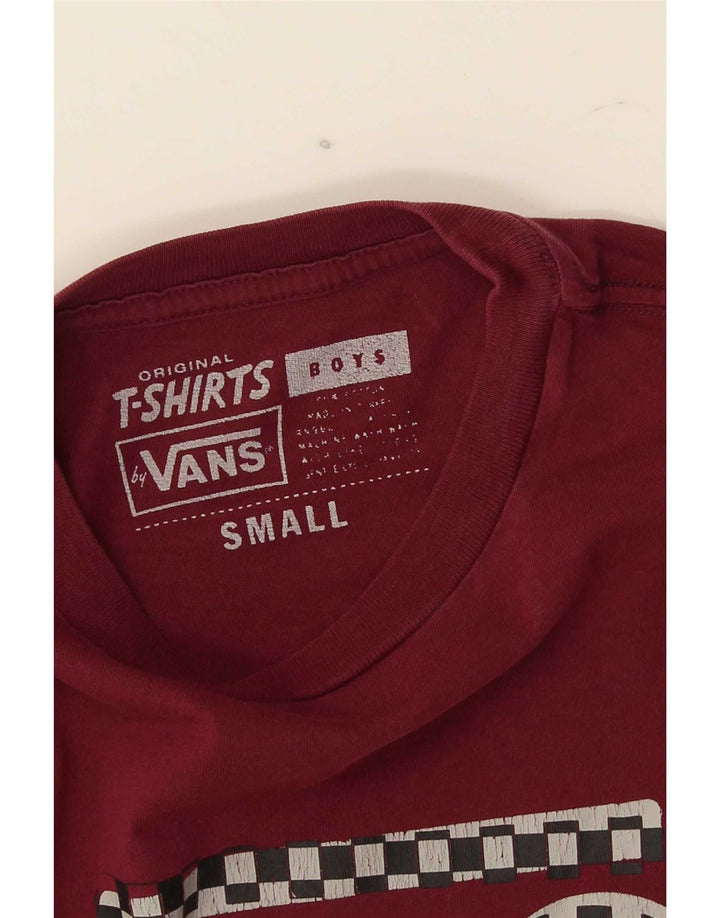 Vans Grafik-T-Shirt für Jungen, 8–9 Jahre, Größe S, Burgunderrot
