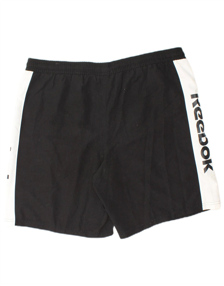 REEBOK Herren Graphic Sport Shorts XL Schwarz Colourblock Polyester