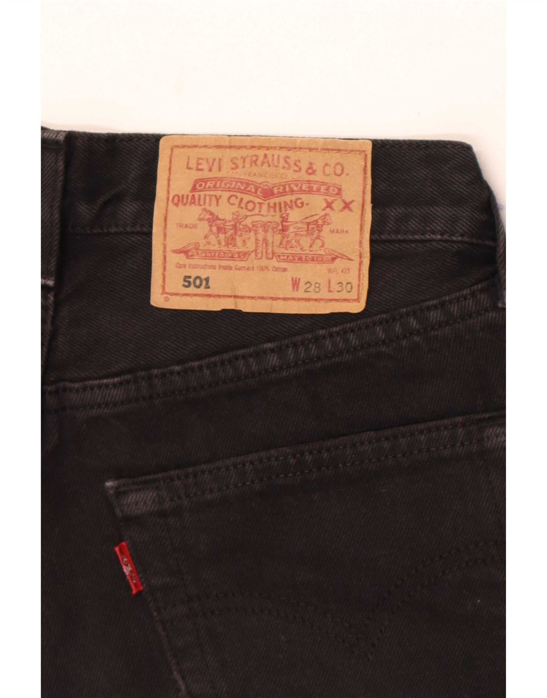 Levi's Damen 501 Jeansshorts W28 Mittelschwarz