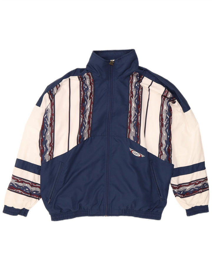 Jako Herren-Trainingsanzug-Oberteil, mittleres marineblaues Farbblock-Polyester