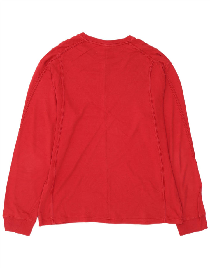 CHAMPION Herren-Top, langärmelig, 2XL, rote Baumwolle