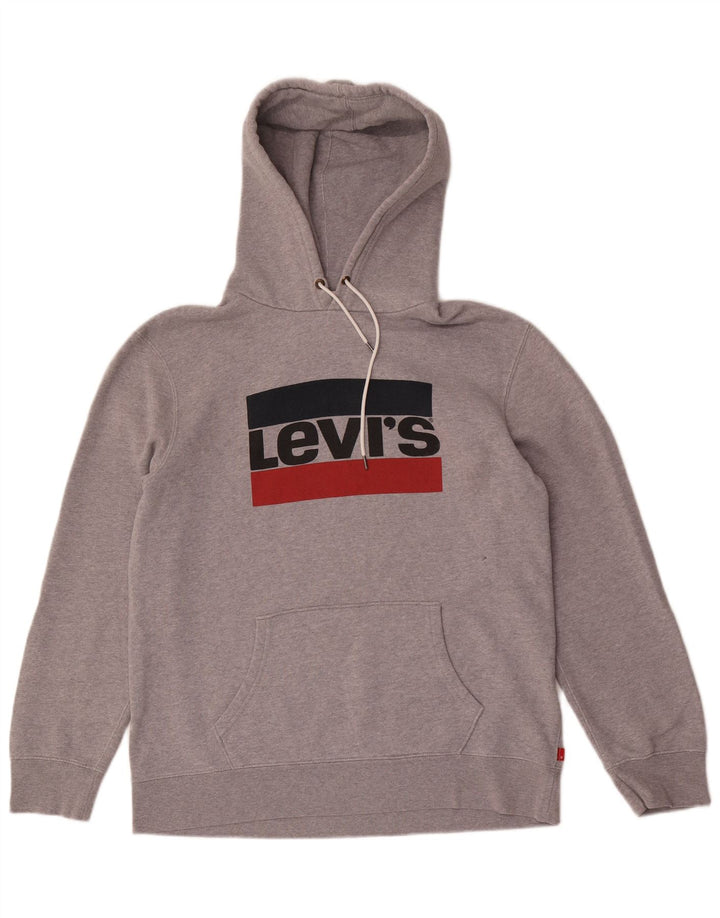 Levi's Herren-Kapuzenpullover mit Grafik, groß, graue Baumwolle