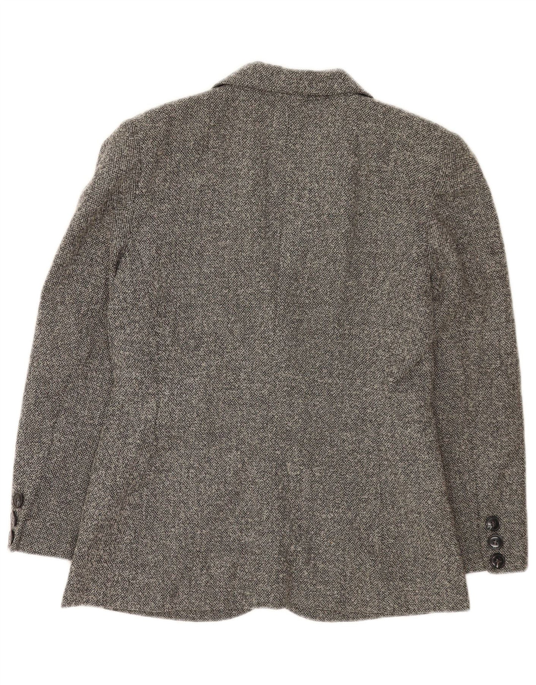 Luisa Spagnoli Damen 1-Knopf-Blazerjacke IT 44 Mittelgraue Schurwolle