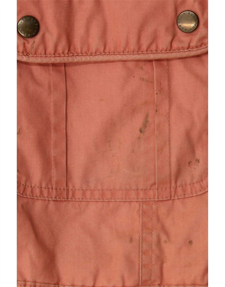 Barbour Damenjacke aus gewachster Baumwolle, UK 12, Mittelrosa