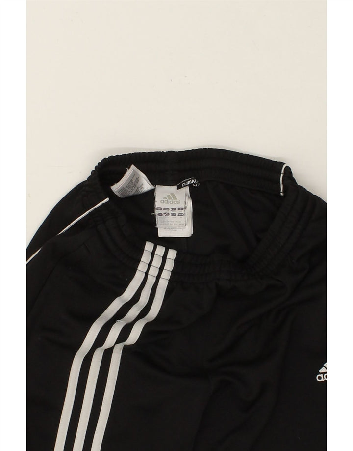 ADIDAS Boys Climalite Tracksuit Trousers 11-12 Years Black Polyester Vintage Adidas and Second-Hand Adidas from Messina Hembry 