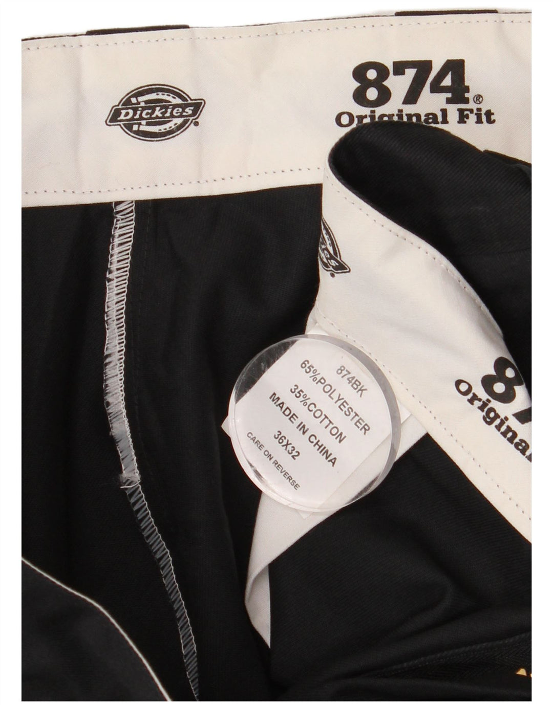 DICKIES Herren 874 Original Fit Straight Chino Hose W36 L32 Schwarz
