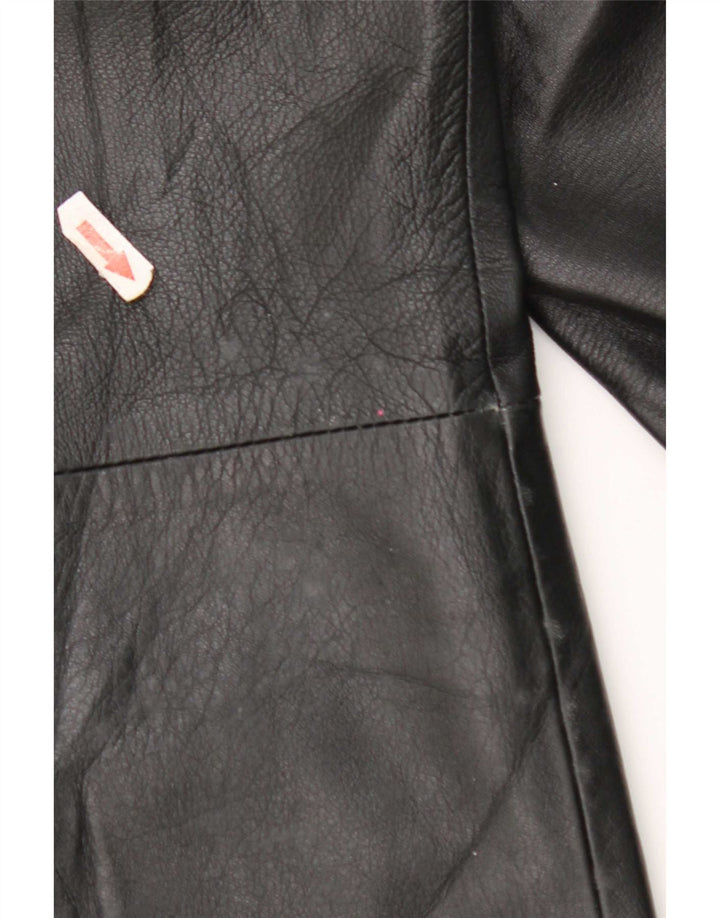 Vintage Herren Lederjacke IT 52 XL Schwarz