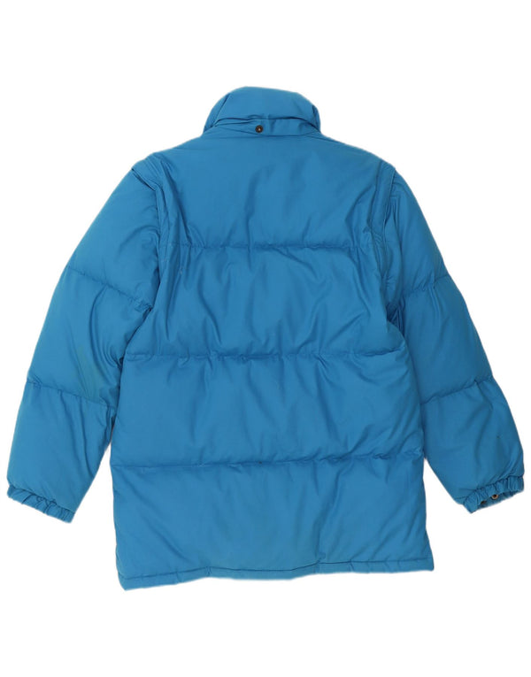 VINTAGE Wattierte Jacke für Jungen, 15–16 Jahre, blaues Polyester