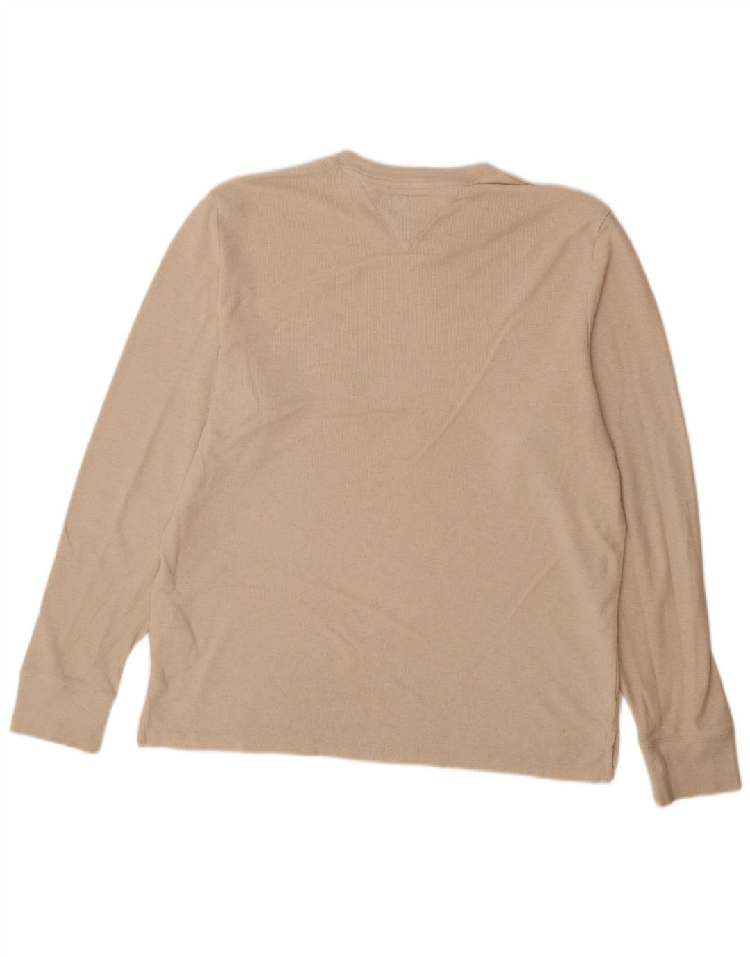 Tommy Hilfiger Herren-Top, langärmelig, groß, beige, Baumwolle