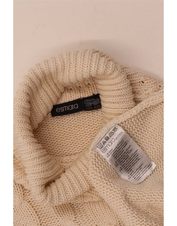 Esmara Damen-Pullover mit Rollkragen, Gr. 14/16, Mittel, gebrochenes Weiß