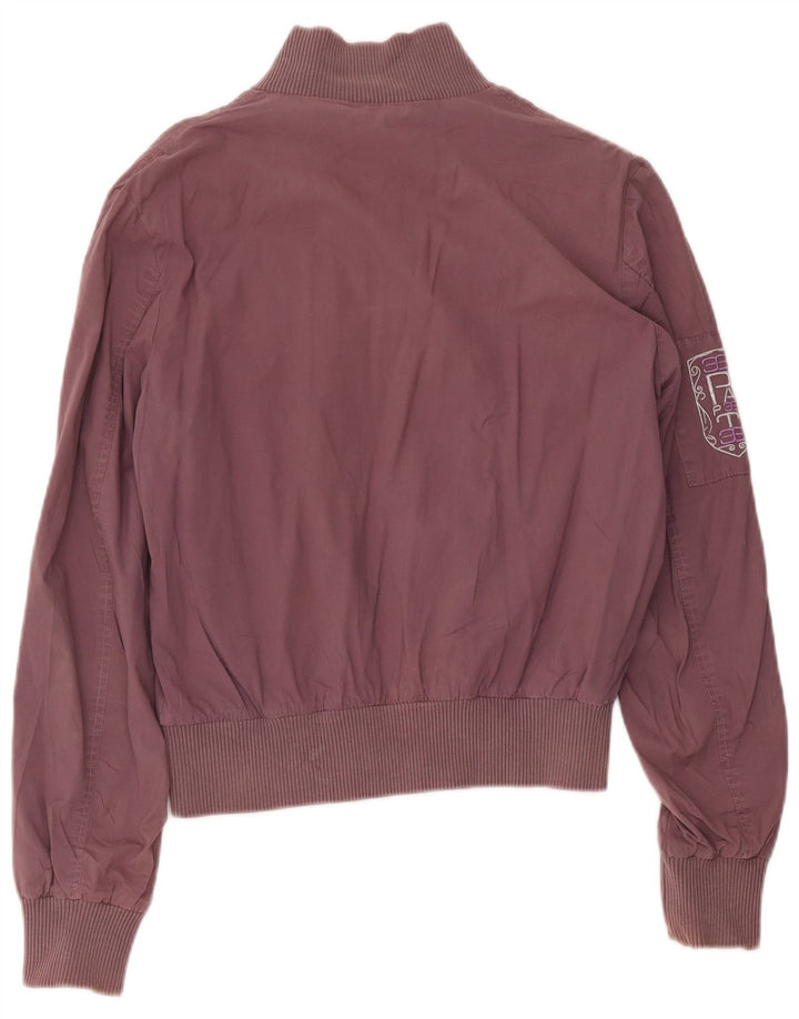 Papeete Damen-Utility-Jacke UK 12 Medium Burgund Baumwolle