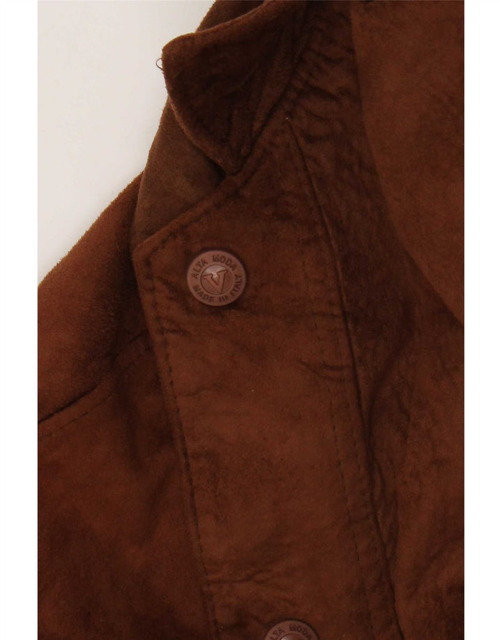 Alta Moda Herren Bomber Wildlederjacke UK 42 XL Braun