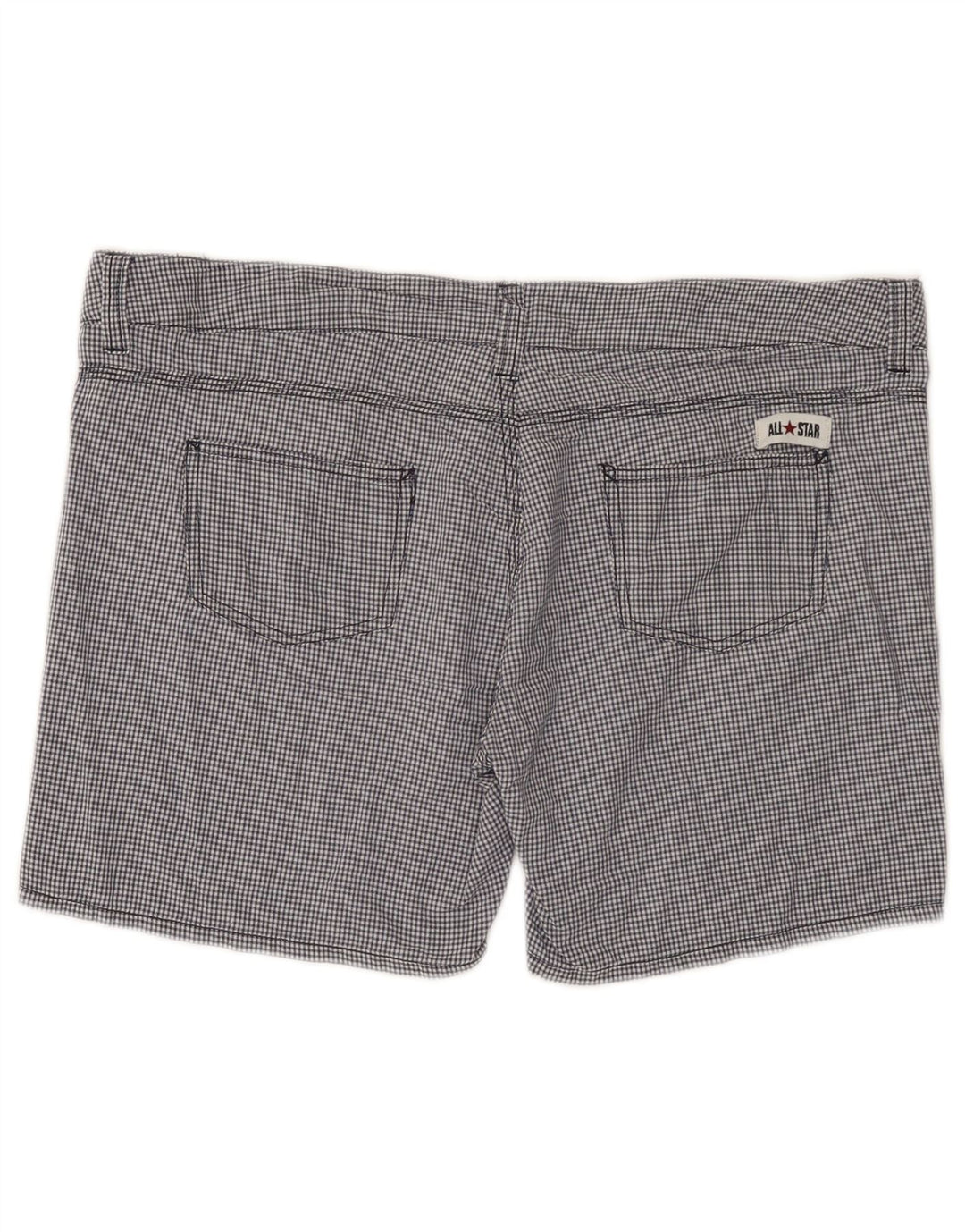 Converse Damen-Freizeitshorts, groß, W34, marineblau, Gingham-Baumwolle
