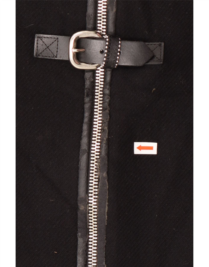 Zara Damen-Windbreakerjacke mit Kapuze, UK 14, Mittelschwarz, Polyester