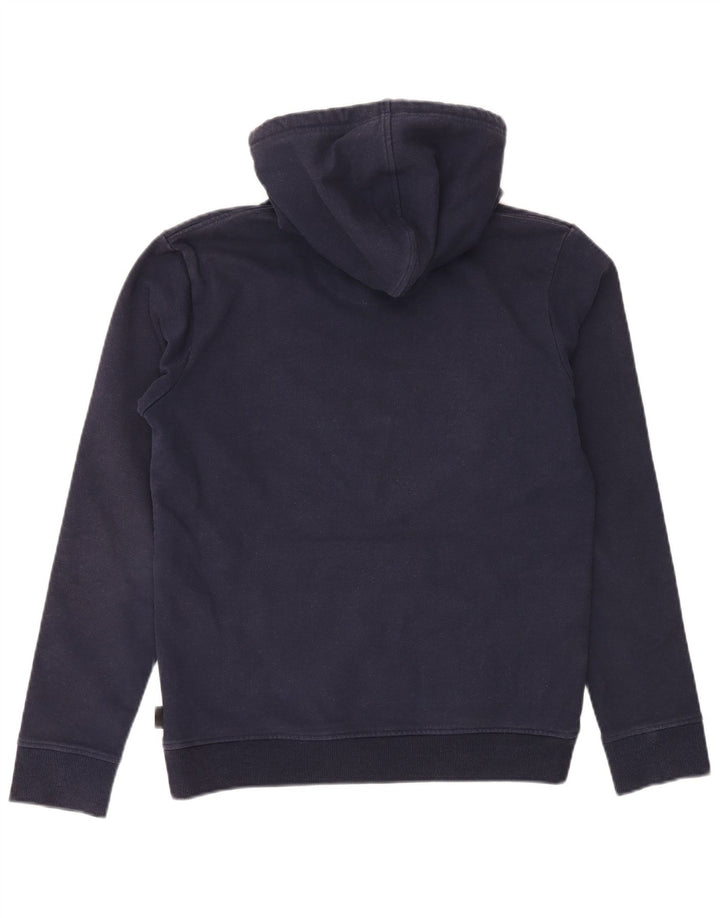PATAGONIA Herren-Kapuzenpullover mit normaler Passform und Grafik, Größe S, marineblaue Baumwolle