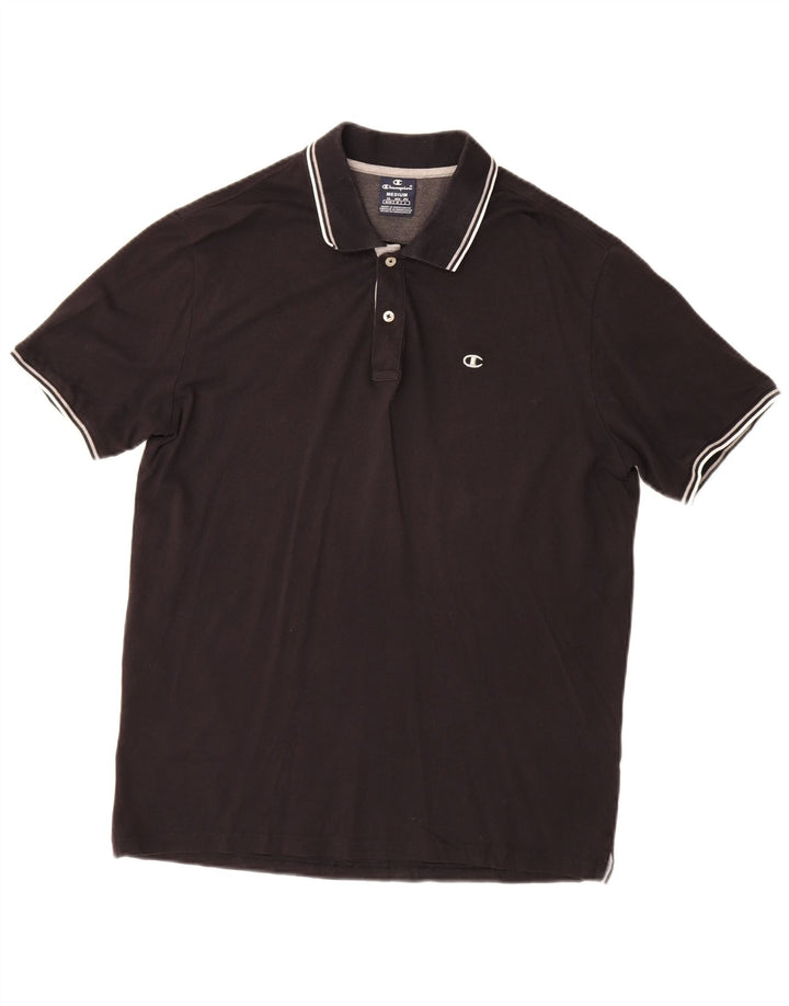 CHAMPION Mens Polo Shirt Medium Black
