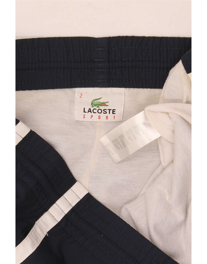 Lacoste Herren-Sportshorts, Größe 2 XS, marineblaues Farbblock-Polyester