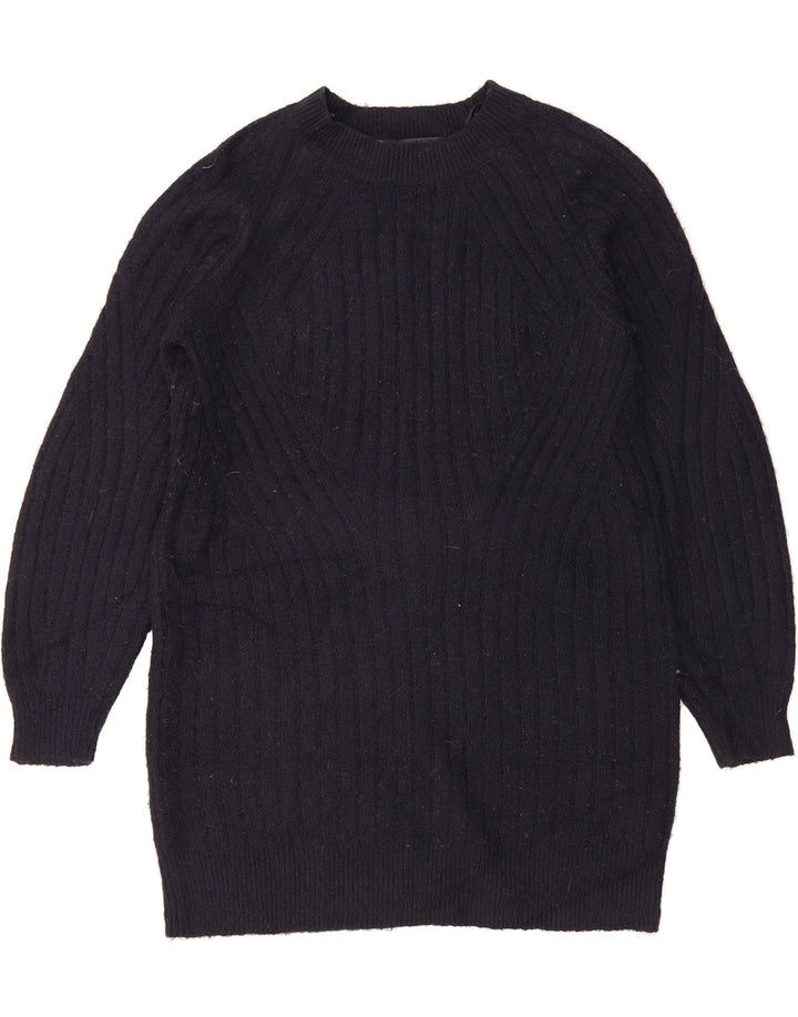 MARKS & SPENCER Womens Turtle Neck Jumper Sweater UK 6 XS Navy Blue Vintage Marks & Spencer and Second-Hand Marks & Spencer from Messina Hembry 