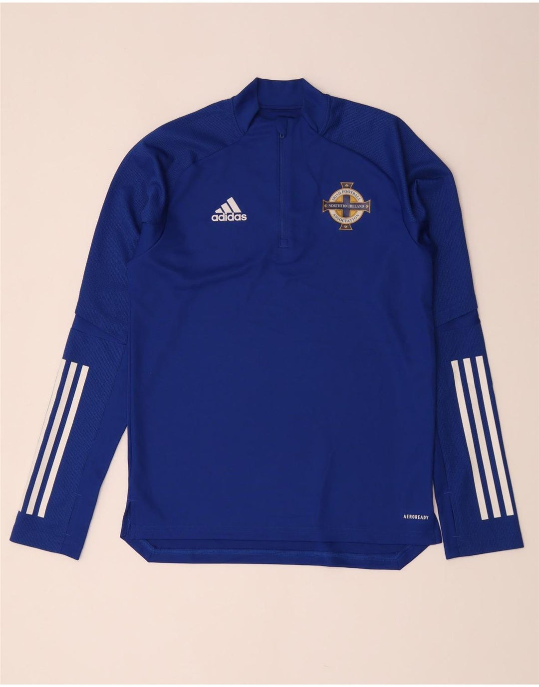Adidas Herren Irish Football Pullover-Trainingsanzug mit Reißverschluss, Größe S, Blau