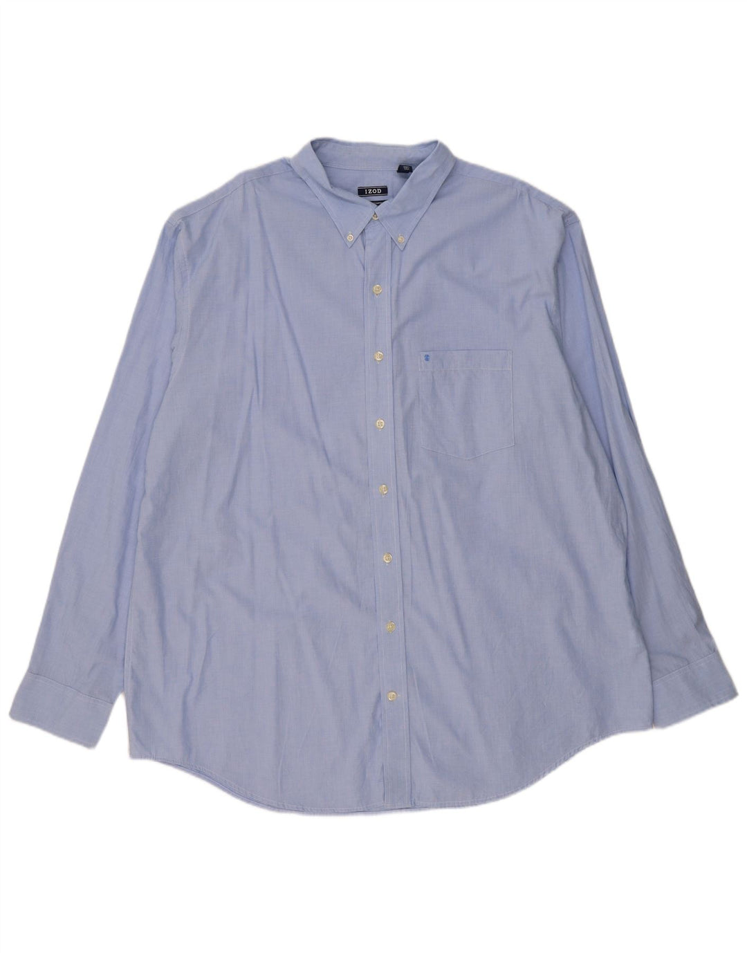 IZOD Mens Big & Tall Shirt 2XL Blue Cotton