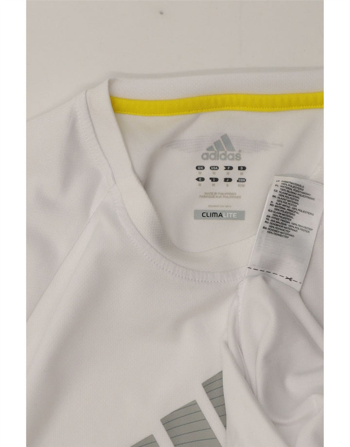 Adidas Herren Climalite Graphic T-Shirt Top Mittelweißes Polyester