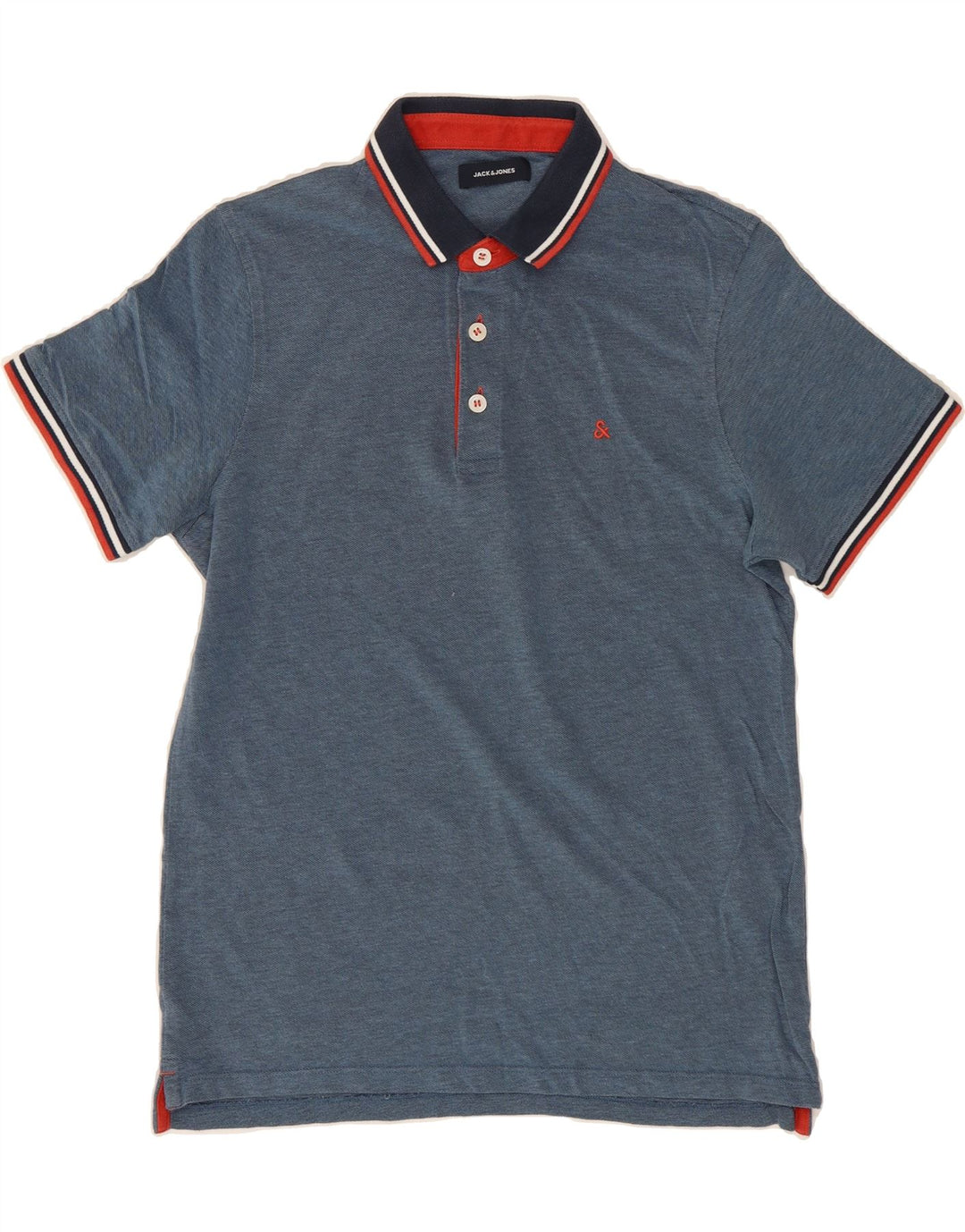 JACK & JONES Mens Polo Shirt Medium Blue Cotton Vintage Jack & Jones and Second-Hand Jack & Jones from Messina Hembry 