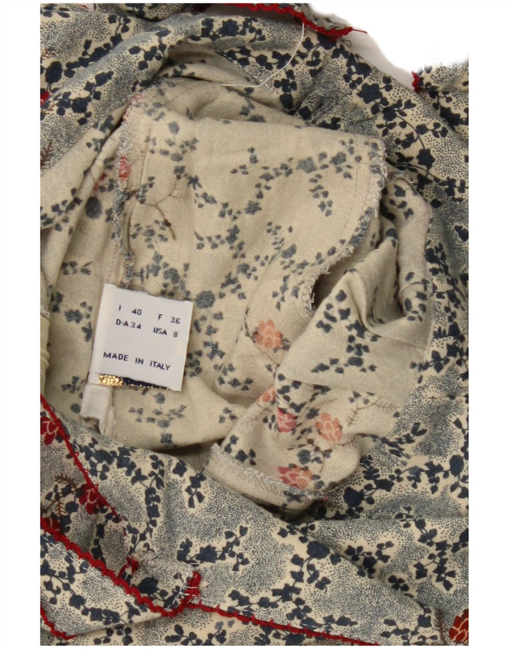 Selene Damen Sommerkleid US 8 Mittelblaues Blumenmuster