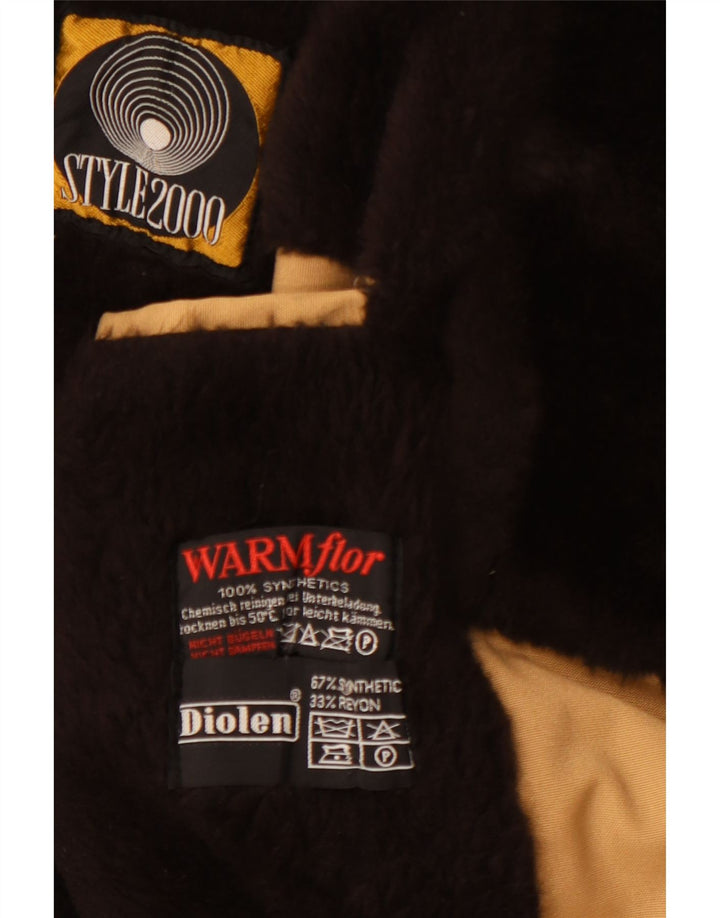 DIOLEN Herren Sherpa Zweireiher Mantel UK 38 Mittelbraun Synthetik