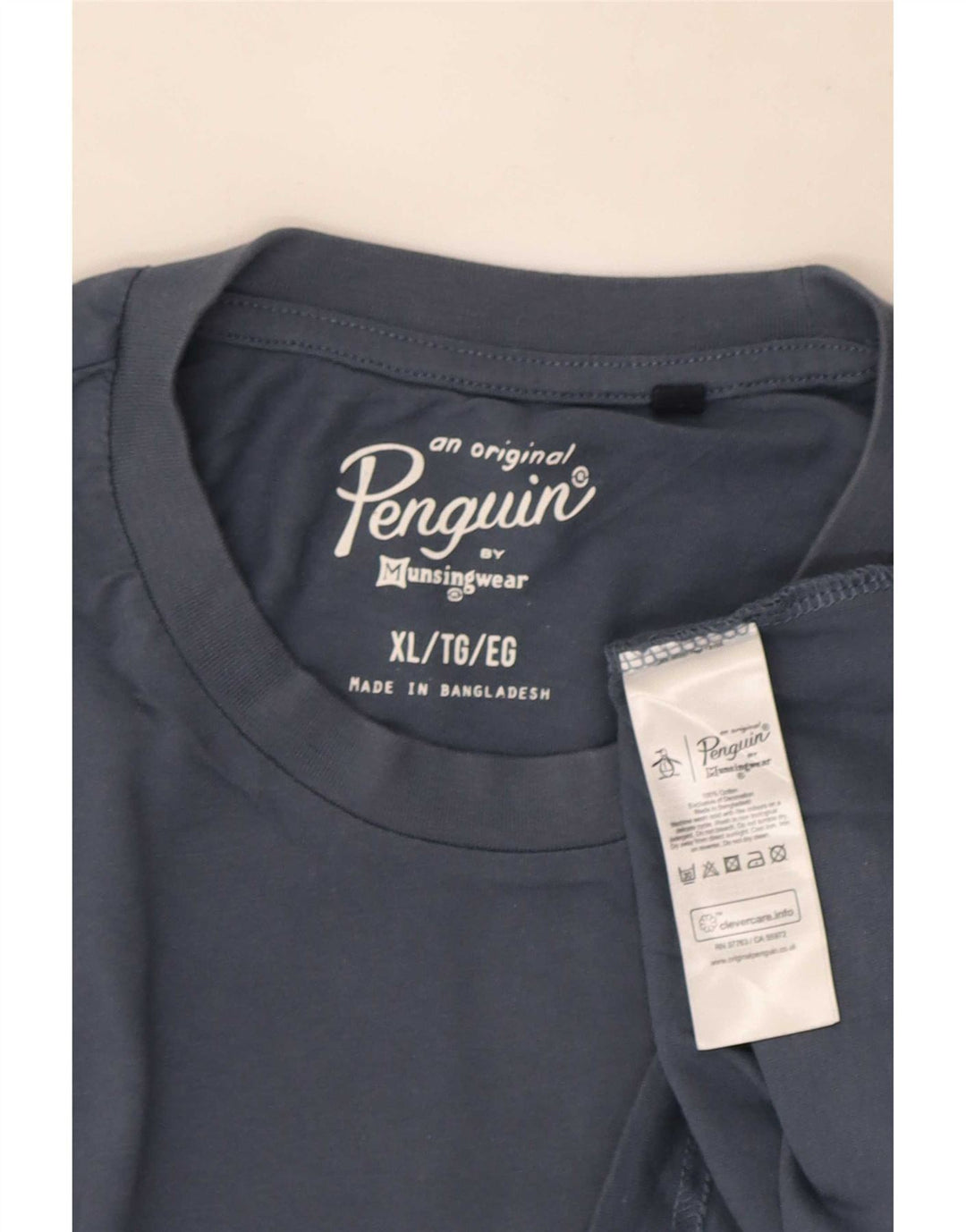 Penguin Herren-Top, langärmelig, XL, Marineblau, Baumwolle