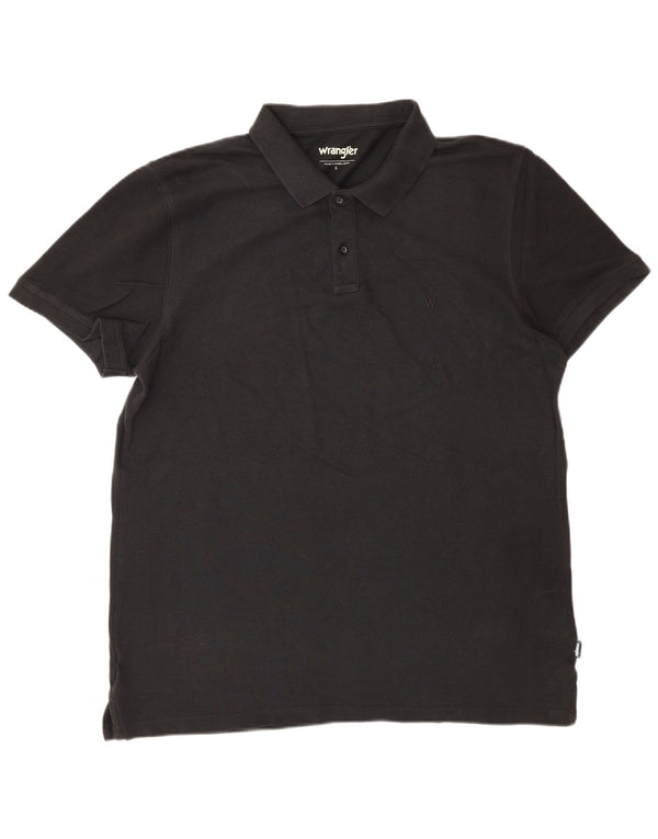WRANGLER Herren-Poloshirt, groß, schwarze Baumwolle