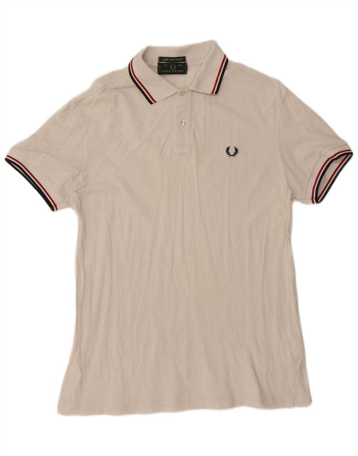 FRED PERRY Herren-Poloshirt aus mittelweißer Baumwolle