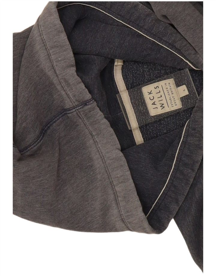 Jack Wills Herren-Kapuzenpullover mit Grafik, Größe S, graue Baumwolle
