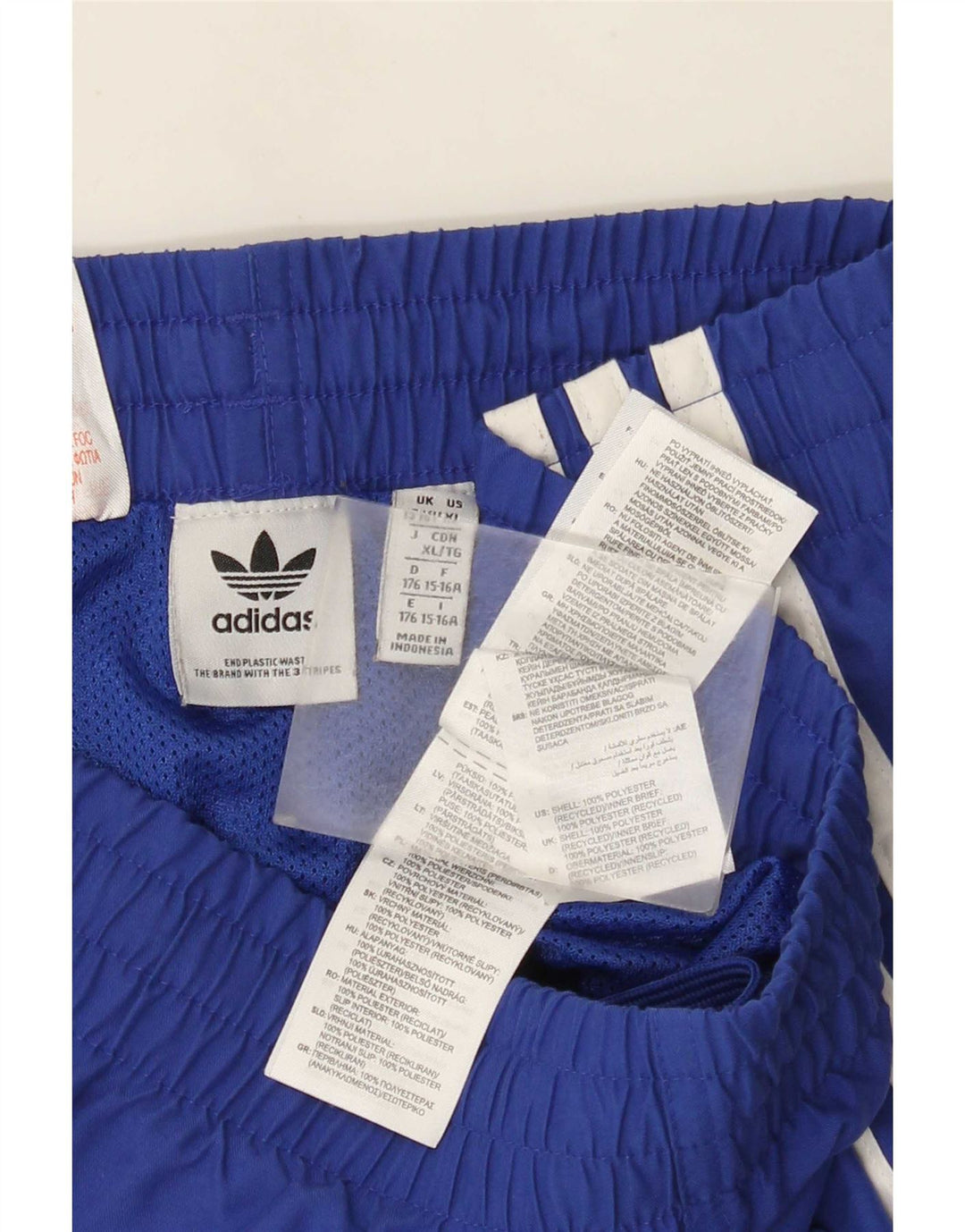 Adidas Badeshorts für Jungen, 15–16 Jahre, blaues Polyester