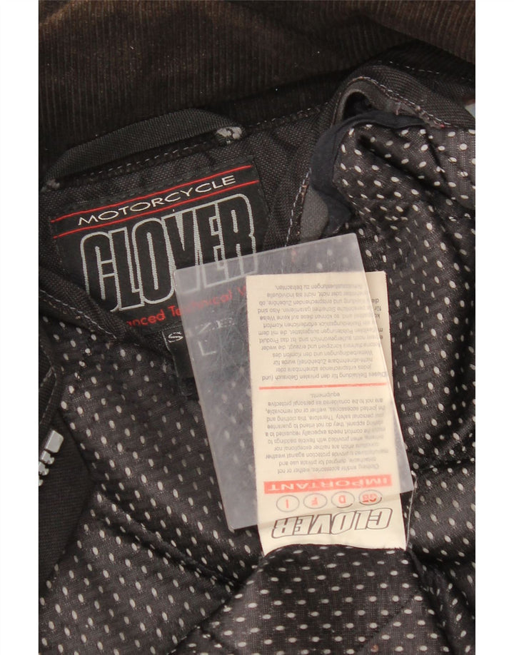 Clover Herren-Motorrad-Racer-Jacke, UK 40, Größe L, Schwarz, Farbblock