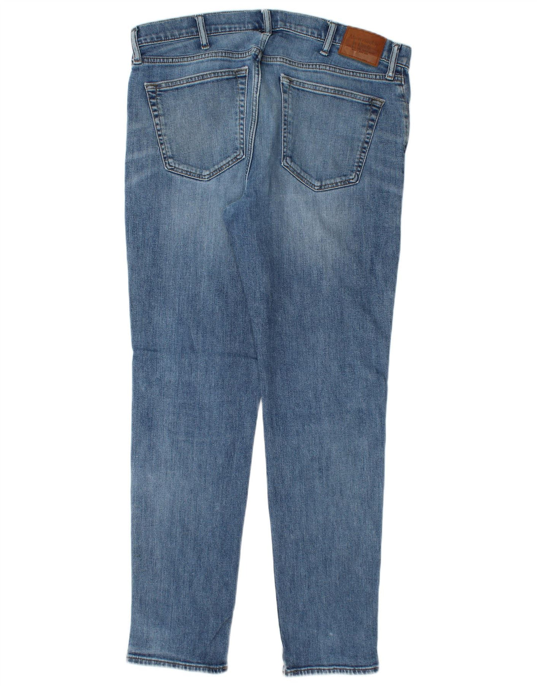 ABERCROMBIE & FITCH Herren-Stretch-Röhrenjeans W36 L32 Blaue Baumwolle