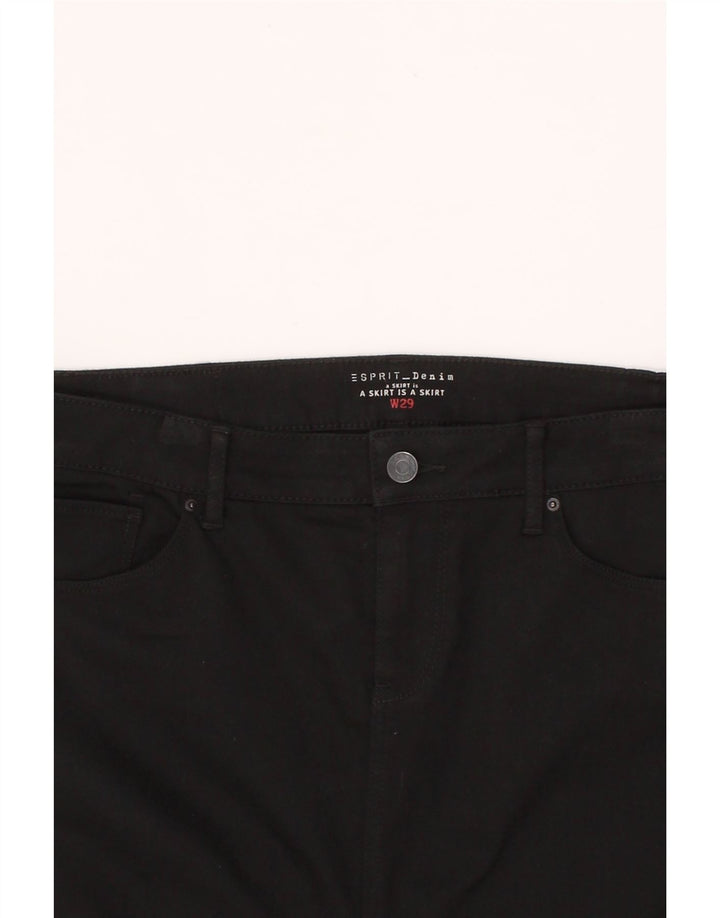 ESPRIT Womens Denim Skirt W29 Medium Black Vintage Esprit and Second-Hand Esprit from Messina Hembry 