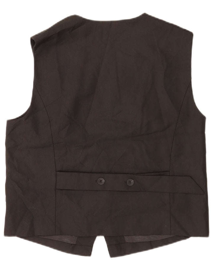 Zara Damen Weste UK 14 Medium Schwarz Polyester