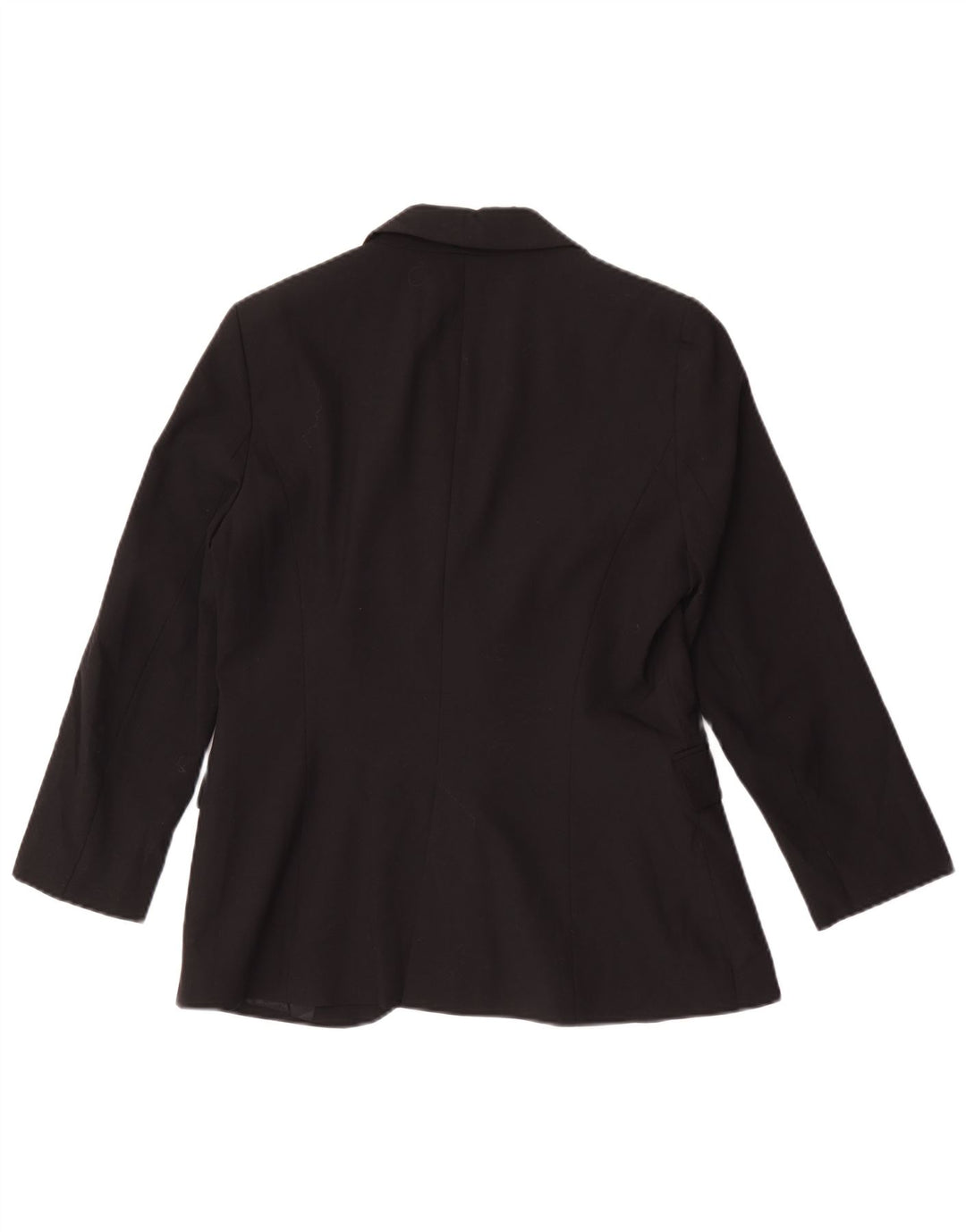 Zara Damen 1-Knopf-Blazerjacke EU 40 Mittelschwarzes Polyester
