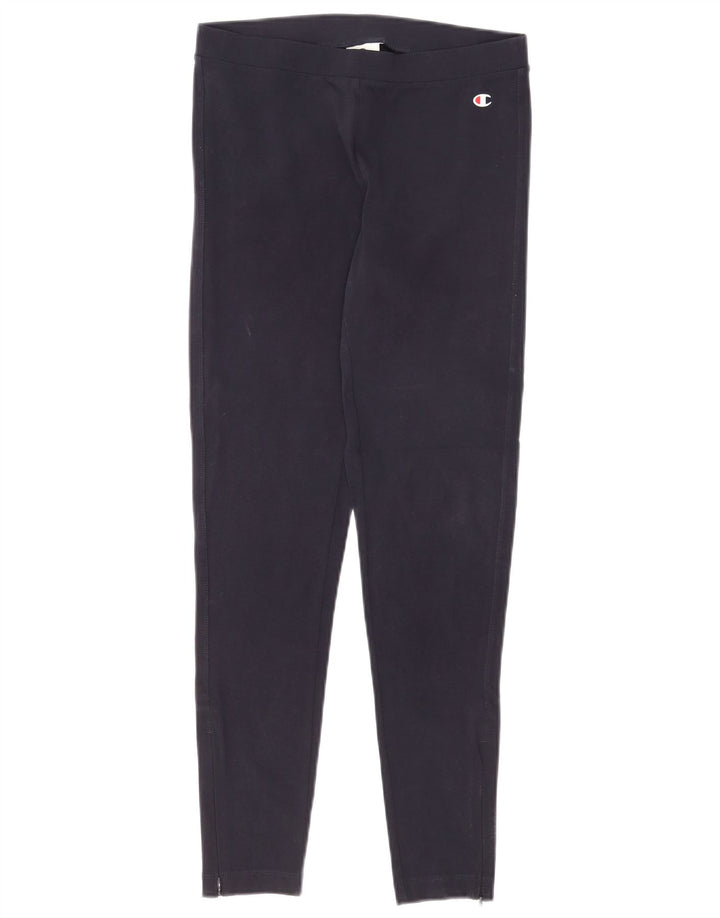 CHAMPION Womens Leggings UK 12 Medium Navy Blue