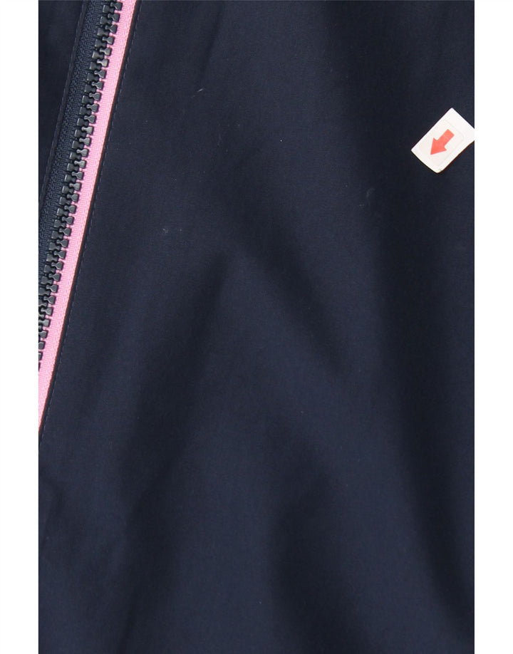 Jack Wolfskin Mädchen-Regenjacke mit Kapuze, 14–15 Jahre, marineblaues Polyester