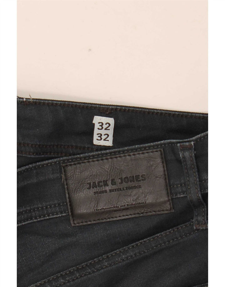 Jack & Jones Herren Clark Slim Jeans W32 L29 Marineblau Baumwolle